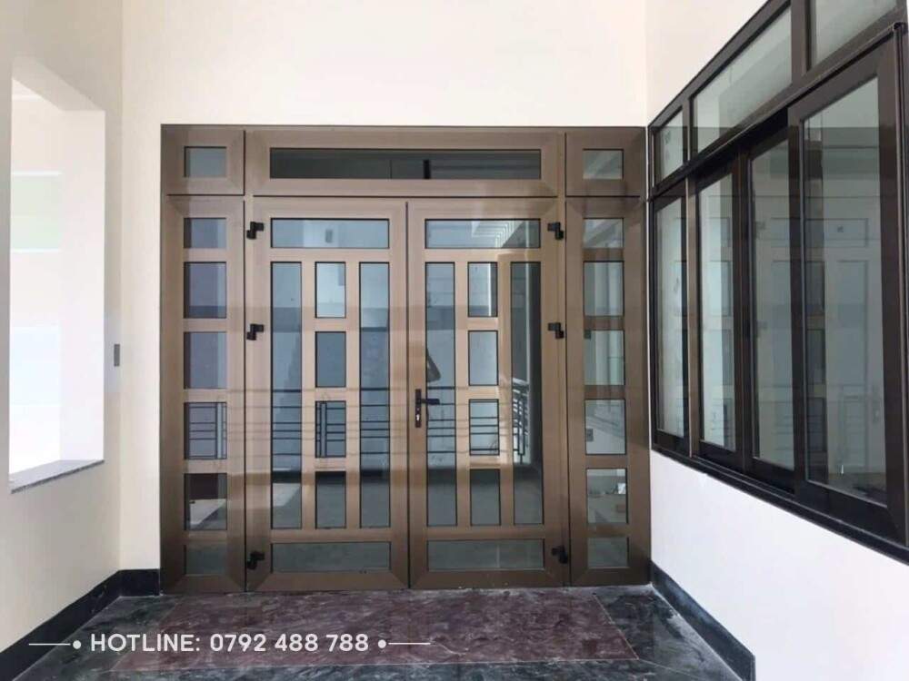 Bật mí mẫu cửa đi 4 cánh nhôm Xingfa đẹp 10 mau cua di mo quay 4 canh nhom xingfa 02
